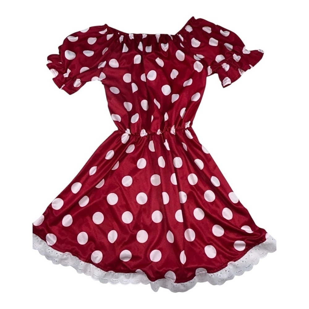 Little Miss Mouse Red Polka Dot Dress & Sash only.  Sz M Halloween Costume Adult - Picture 2 of 4
